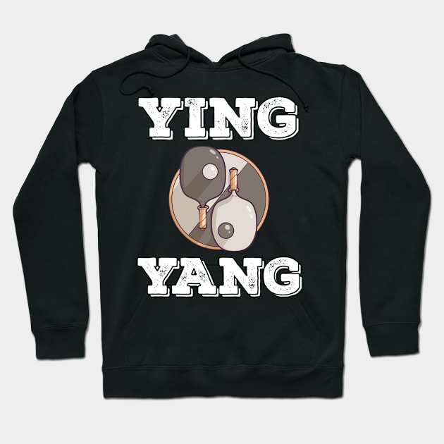 Ping Pong Table Tennis Tabletennis PingPong Yin Yang Ying Hoodie by TellingTales